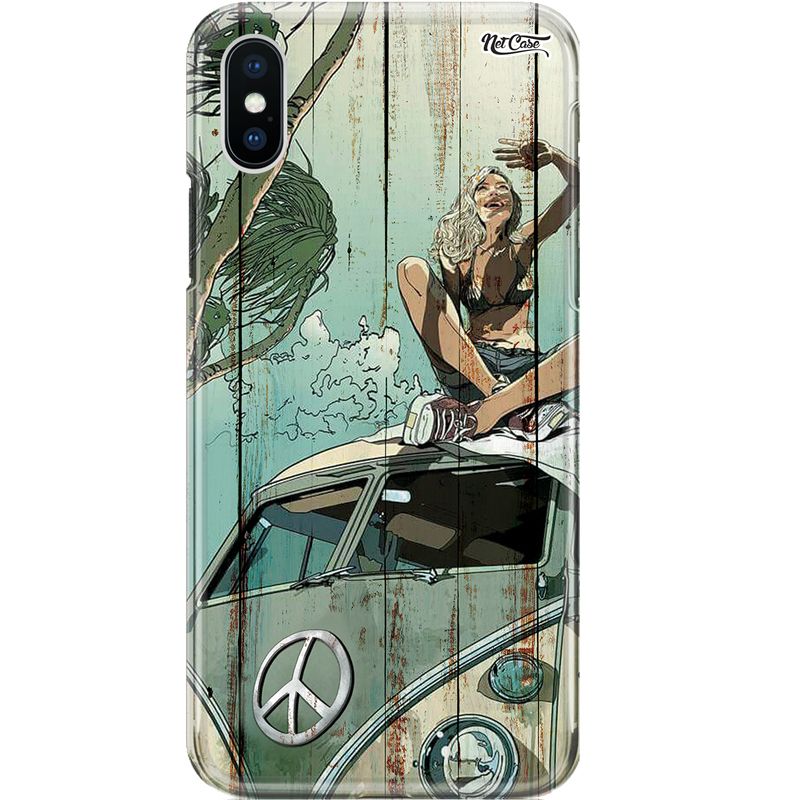 Capa Silicone NetCase Chapada Madeira Kombi Girl