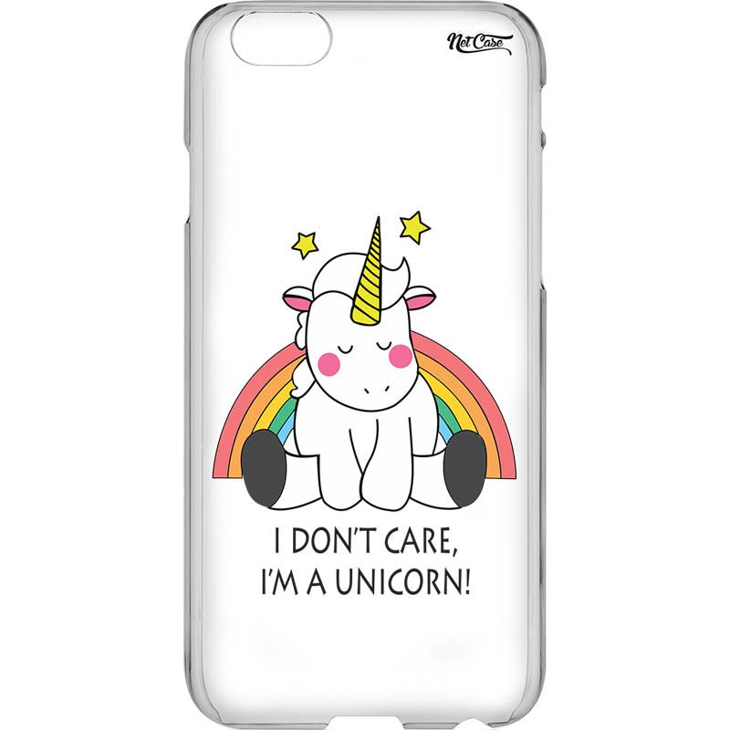 Capa Silicone NetCase Transparente ''I Don't Care I'm a Unicorn!''