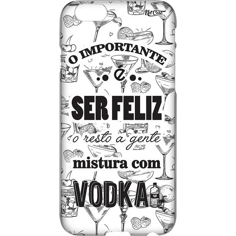 Capa Silicone NetCase Transparente ''O Importante É Ser Feliz...''