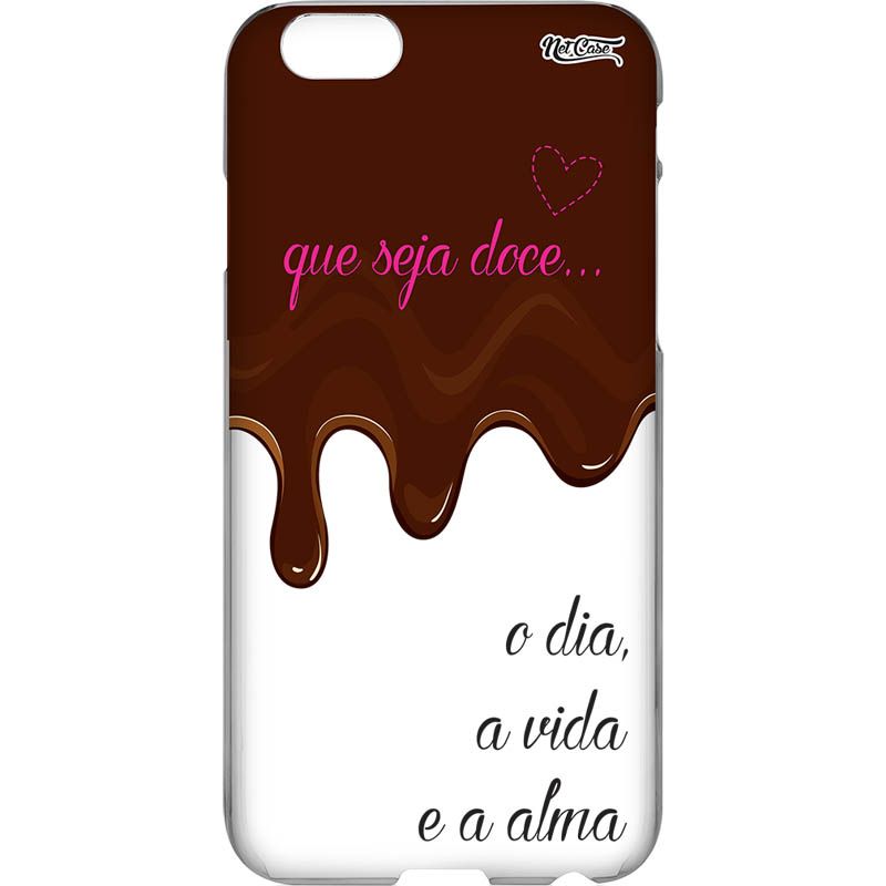 Capa Silicone NetCase Transparente 'Que Seja Doce'...