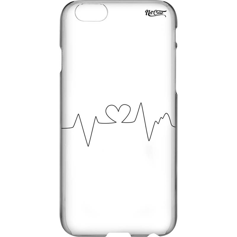 Capa Silicone NetCase Transparente Batimentos de Coração