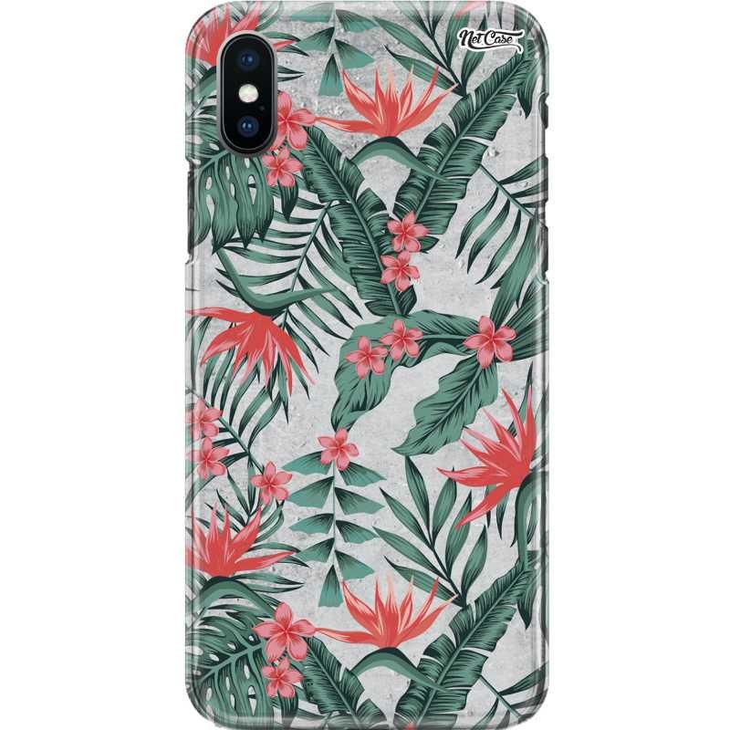 Capa Silicone NetCase Chapada Flores e Folhas Tropicais