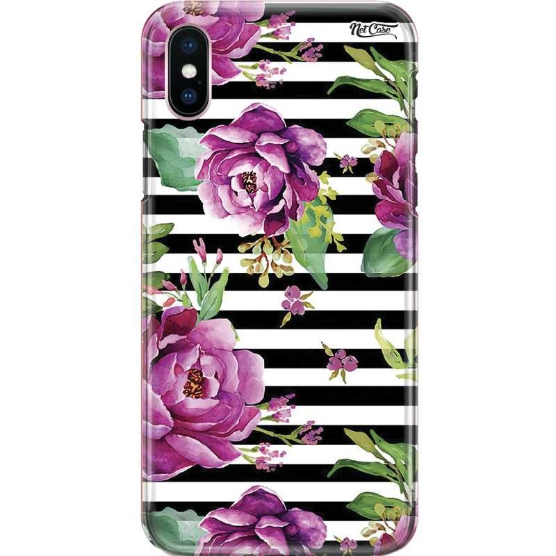 Capa Silicone NetCase Chapada Rosas Listras 