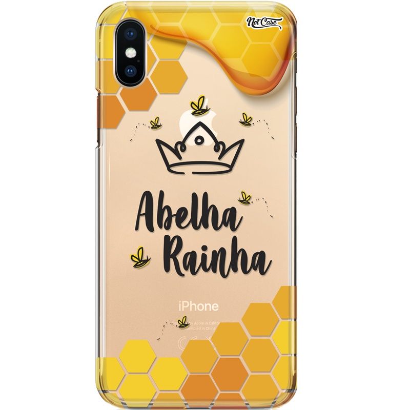 Capa Silicone NetCase Transparente Abelha Rainha