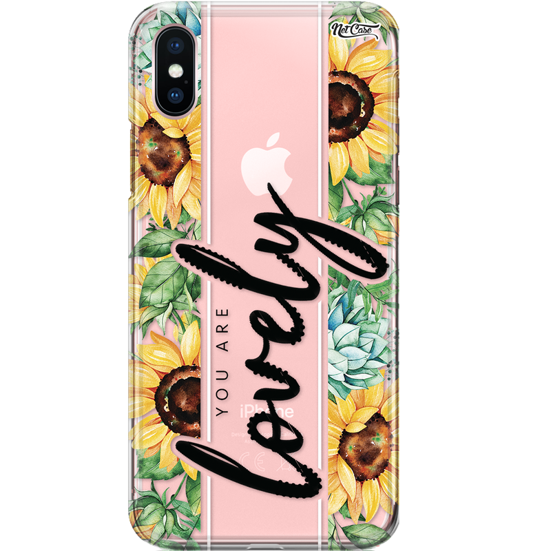 Capa Silicone NetCase Transparente Girassóis: You Are Lovely