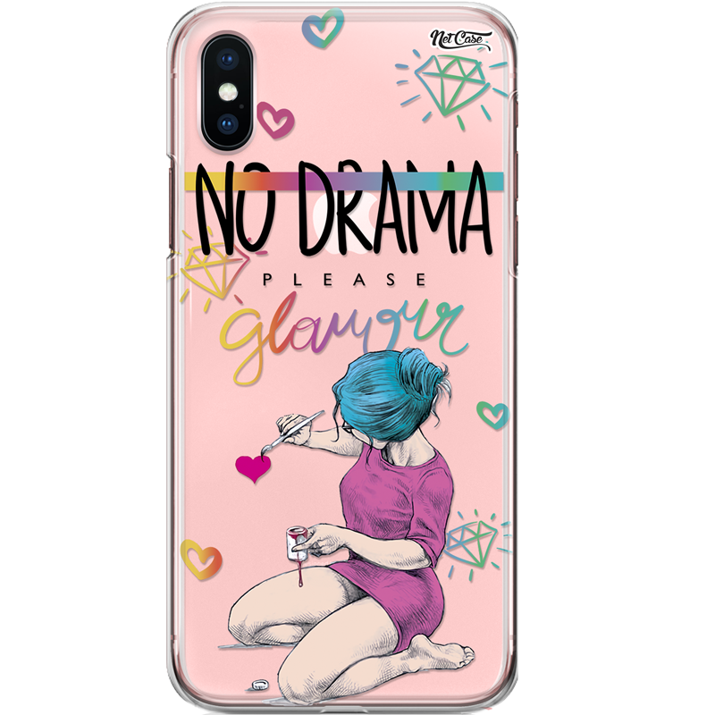 Capa Silicone NetCase Transparente No Drama, Please Glamour