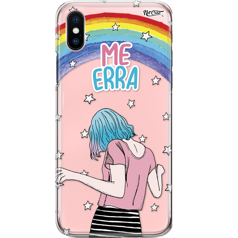 Capa Silicone NetCase Transparente Arco Íris e Estrelas: Me Erra