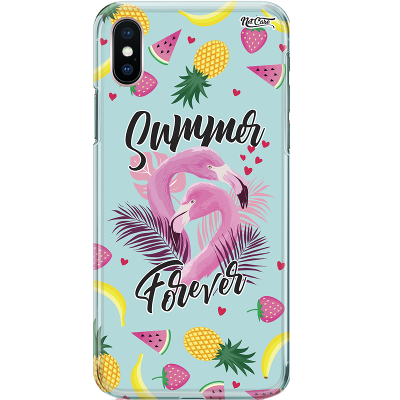 Capa Silicone NetCase Chapada Flamingos: Summer Forever