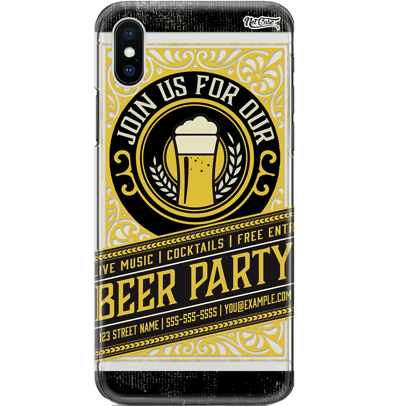 Capa Silicone NetCase Chapada Join Us For Our: Beer Party