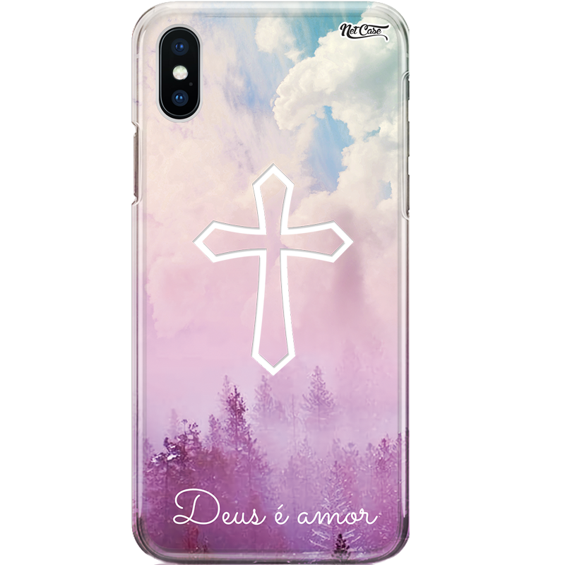 Capa Silicone NetCase Chapada Cross: Deus É Amor