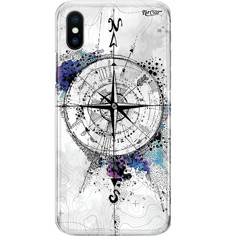 Capa Silicone NetCase Chapada Vintage Compass Painting