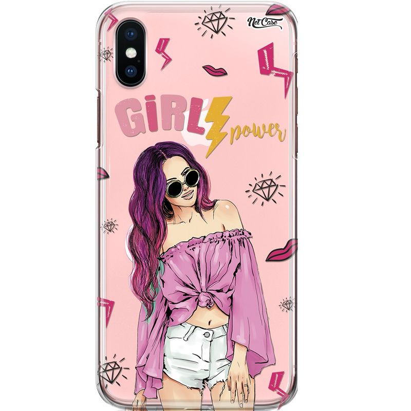 Capa Silicone NetCase Transparente Girl Power