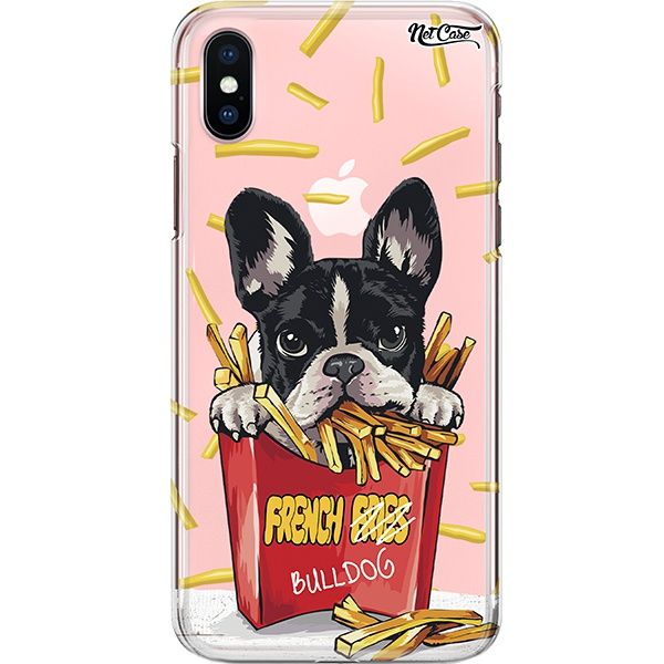 Capa Silicone NetCase Transparente French Bulldog