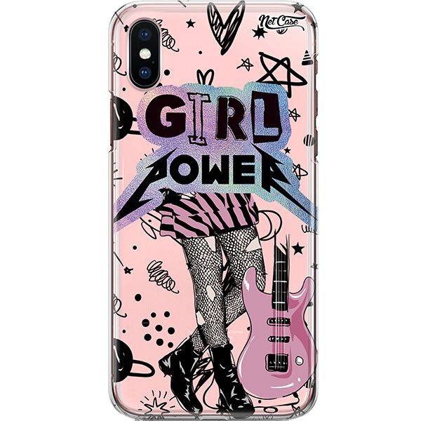 Capa Silicone NetCase Transparente Rock Girl: Girl Power