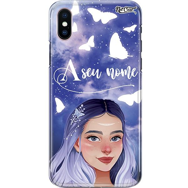 Capa Silicone NetCase Chapada Nome Blue Haired Girl