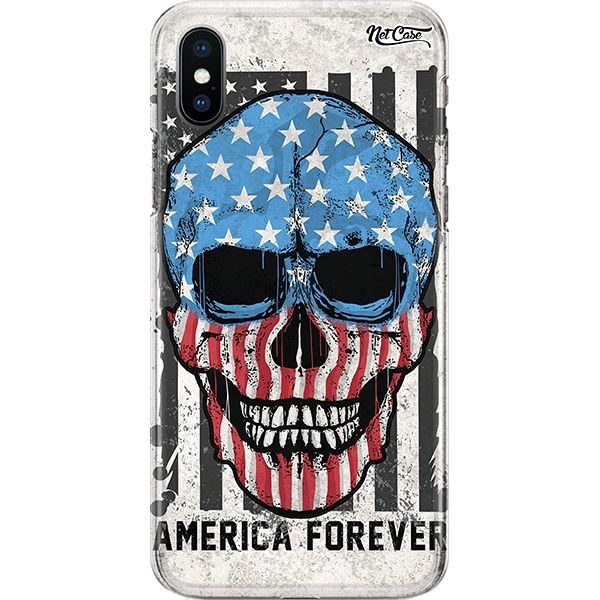 Capa Silicone NetCase Chapada Skull America Forever