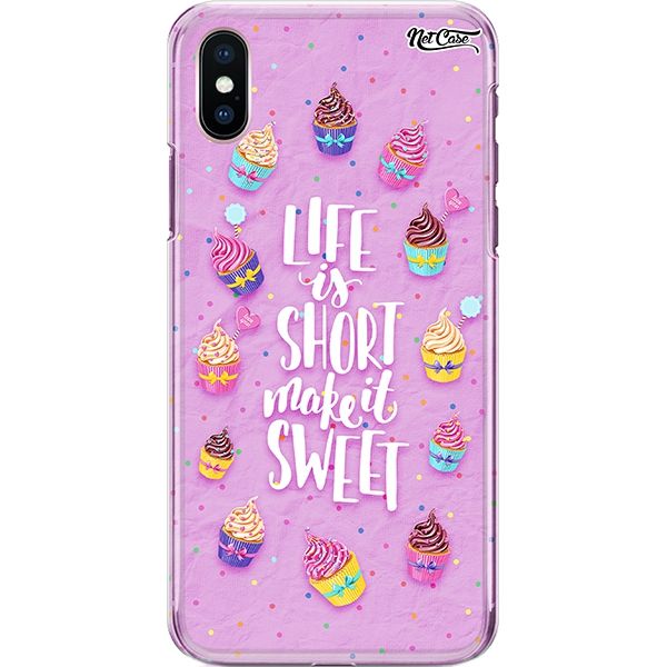 Capa Silicone NetCase Chapada Life is Short Make It Sweet