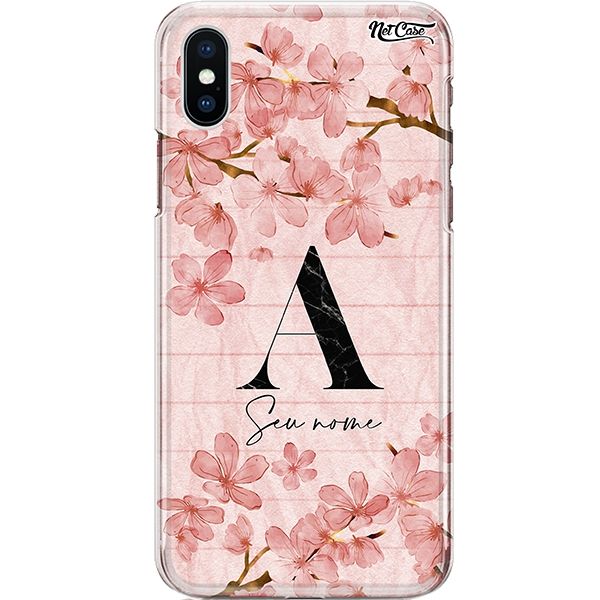 Capa Silicone NetCase Chapada Nome Watercolor Summer Flowers