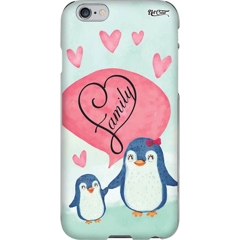 Capa Silicone NetCase Chapada Family of Penguins