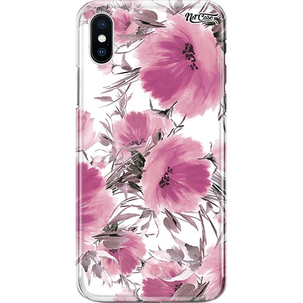 Capa Silicone NetCase Chapada Pintura Pink Flowers