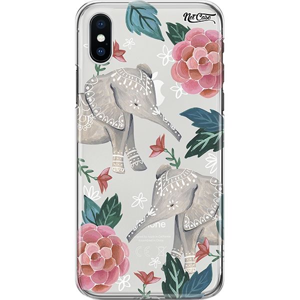 Capa Silicone NetCase Transparente Elephant Mandala