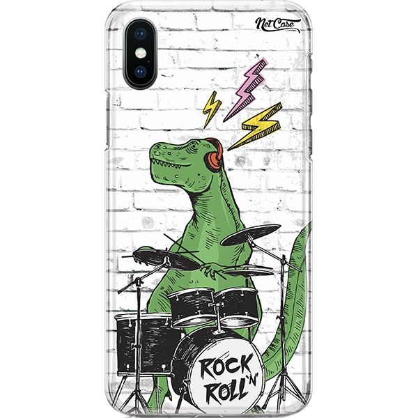 Capa Silicone NetCase Chapada Dinosaur Rock 'n Roll