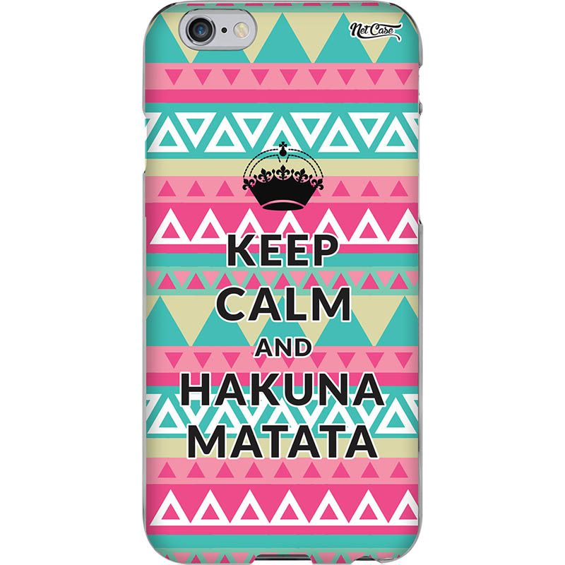 Capa Silicone NetCase Chapada 'Keep Calm and Hakuna Matata'