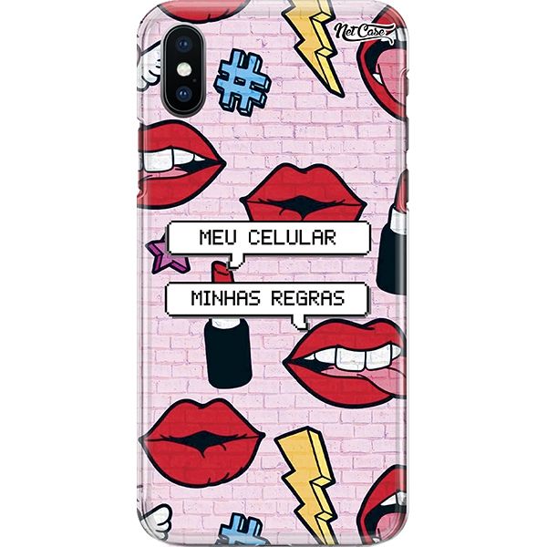 Capa Silicone NetCase Chapada Meu Celular, Minhas Regras