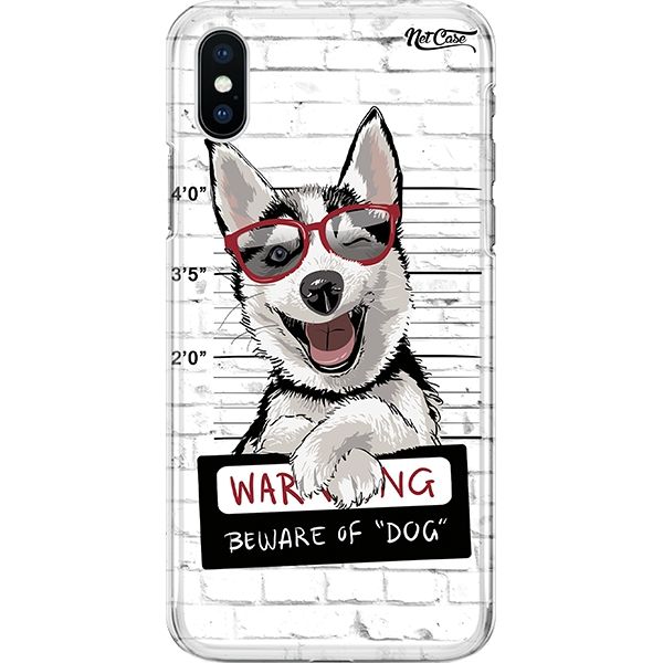 Capa Silicone NetCase Chapada Warning Beware of ''Dog''