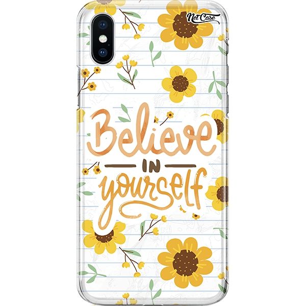 Capa Silicone NetCase Chapada Girassóis: Believe in Yourself