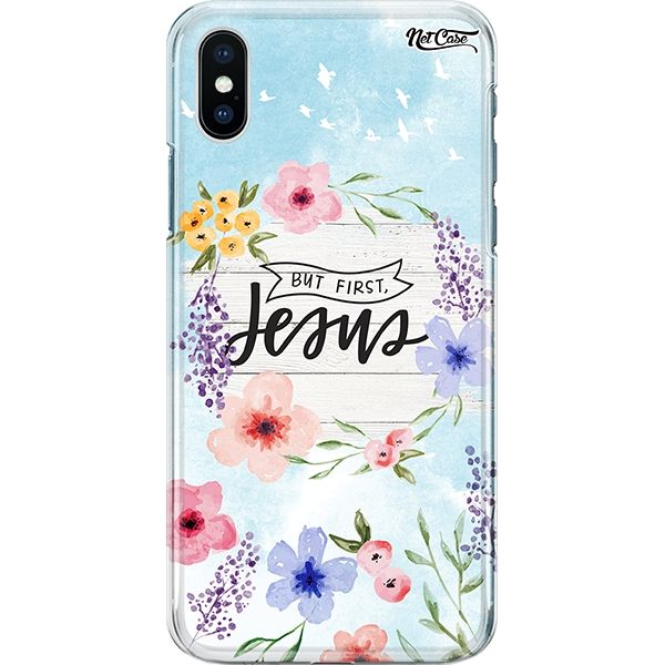 Capa Silicone NetCase Chapada But First, Jesus