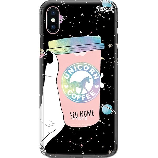 Capa Silicone NetCase Chapada Nome Unicorn Coffee