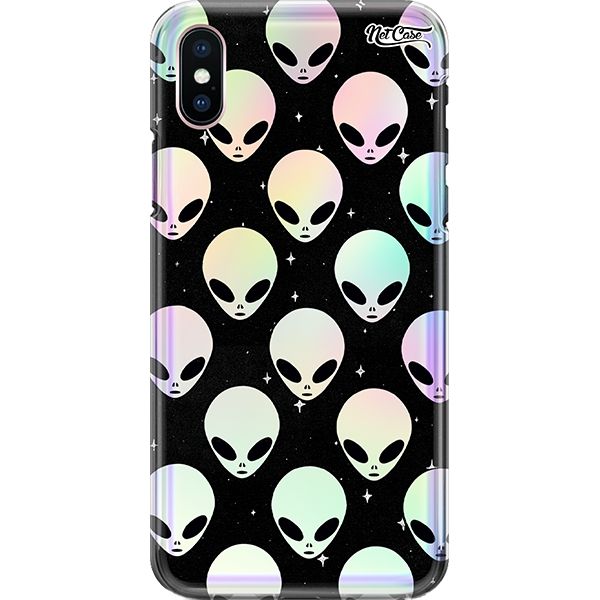 Capa Silicone NetCase Holográfica Gray Aliens