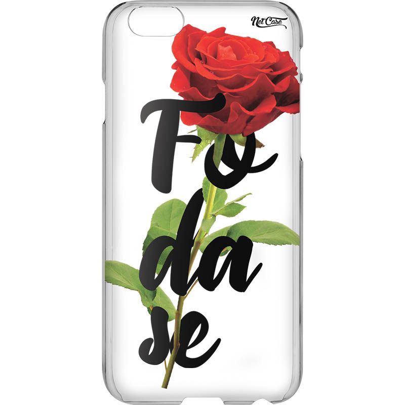 Capa Silicone NetCase Transparente Red Rose Fod*