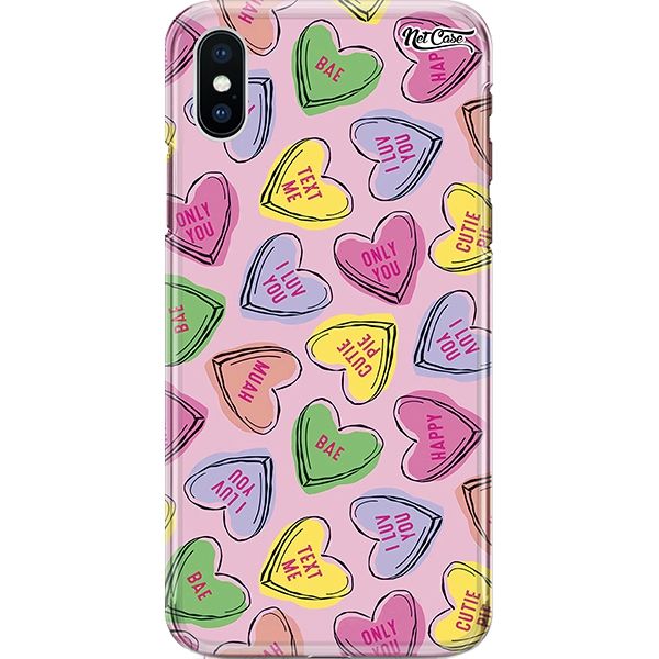 Capa Silicone NetCase Chapada Hearts with Phrases