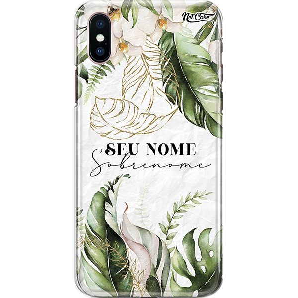 Capa Silicone NetCase Chapada Nome Golden and Green Leaves