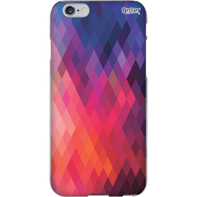 Capa Silicone NetCase Chapada Zig Zag Violeta e Vermelho