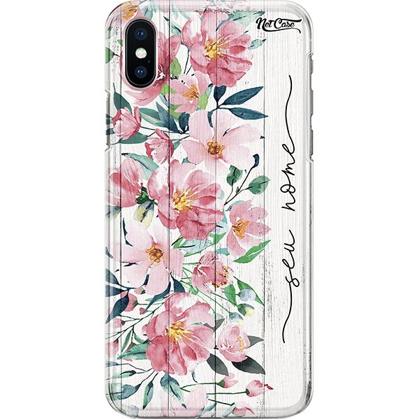 Capa Silicone NetCase Chapada Nome Summer Flowers On Wood