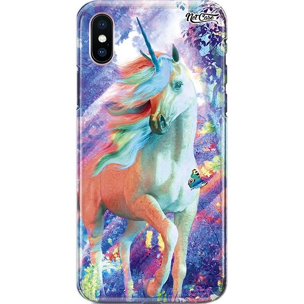 Capa Silicone NetCase Chapada Watercolor Unicorn in the Forest