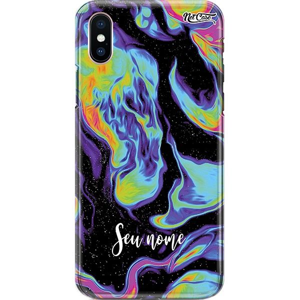 Capa Silicone NetCase Chapada Nome Abstract Watercolor