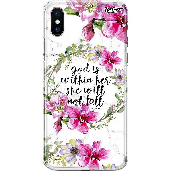 Capa Silicone NetCase Chapada ''God is Within Her, She Will Not Fall''