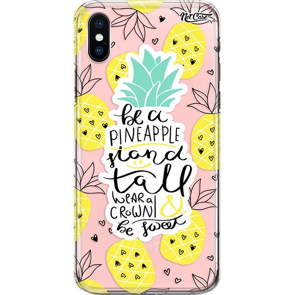 Capa Silicone NetCase Transparente ''Be a Pineapple''...