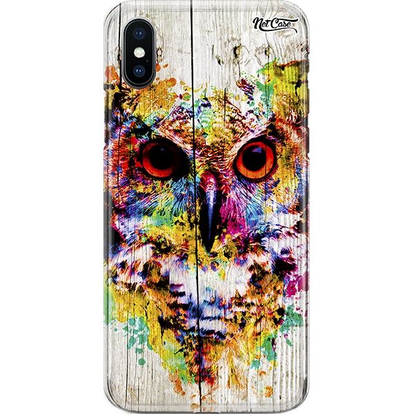 Capa Silicone NetCase Chapada Owl Watercolor Engraving