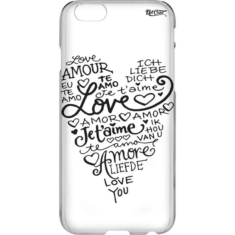 Capa Silicone NetCase Transparente Love Forms