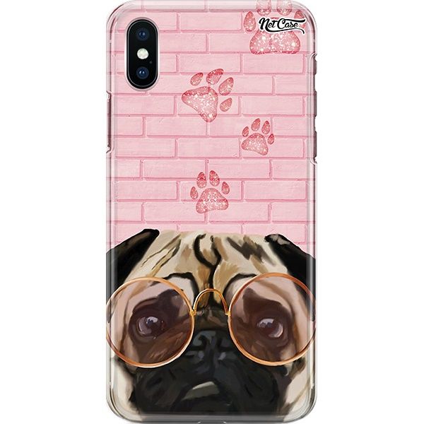 Capa Silicone NetCase Chapada Pug Wearing Glasses