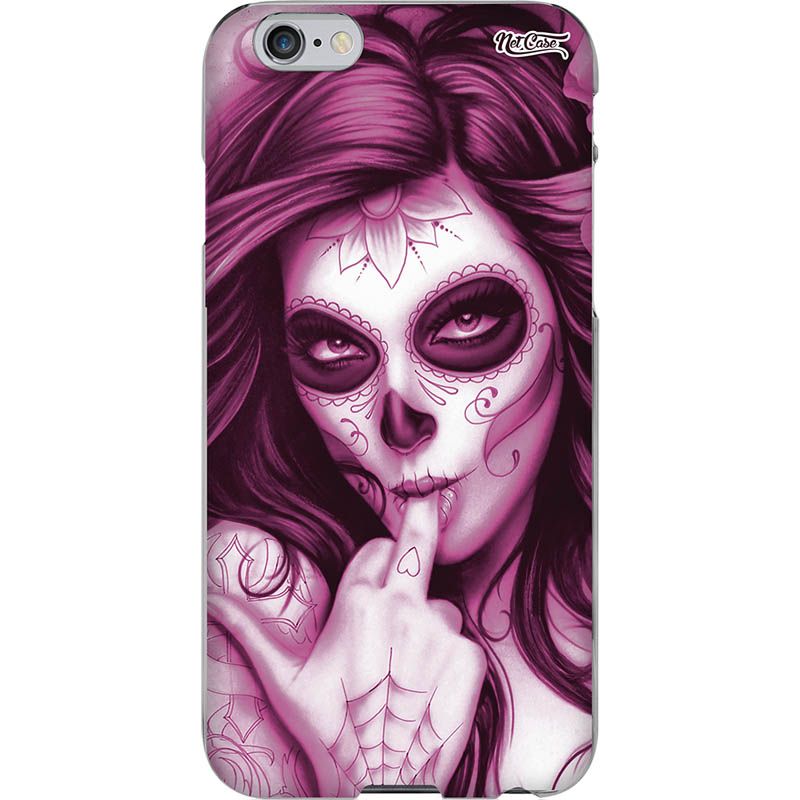 Capa Silicone NetCase Chapada Skull Girl Middle Finger