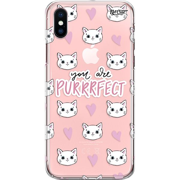 Capa Silicone NetCase Transparente You Are Purrrfect