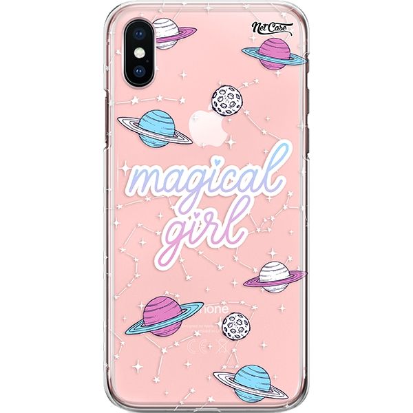 Capa Silicone NetCase Transparente Planetas Magical Girl