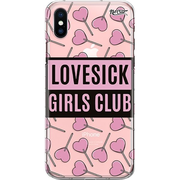 Capa Silicone NetCase Transparente LoveSick Girls Club