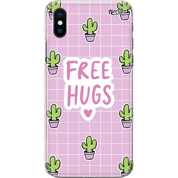 Capa Silicone NetCase Chapada Quadriculada Free Hugs